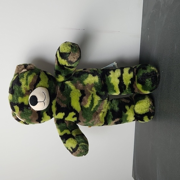 Build-A-Bear Green Camouflage Teddy Bear 16" - Picture 1 of 5